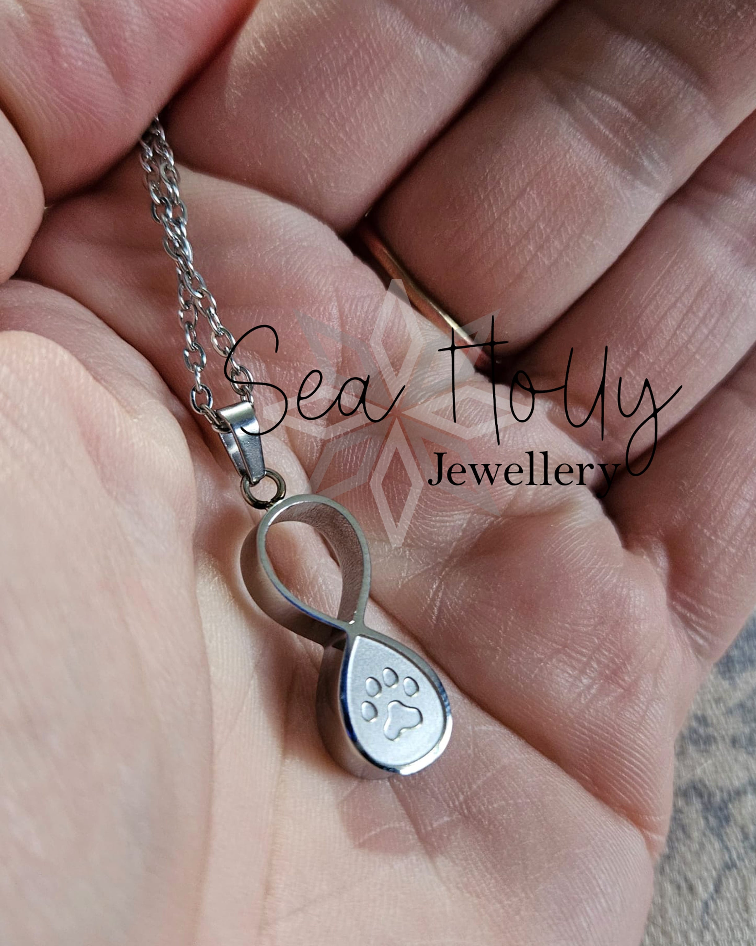 Infinity Pet Urn Ashes Pendant Necklaces - Stainless Steel