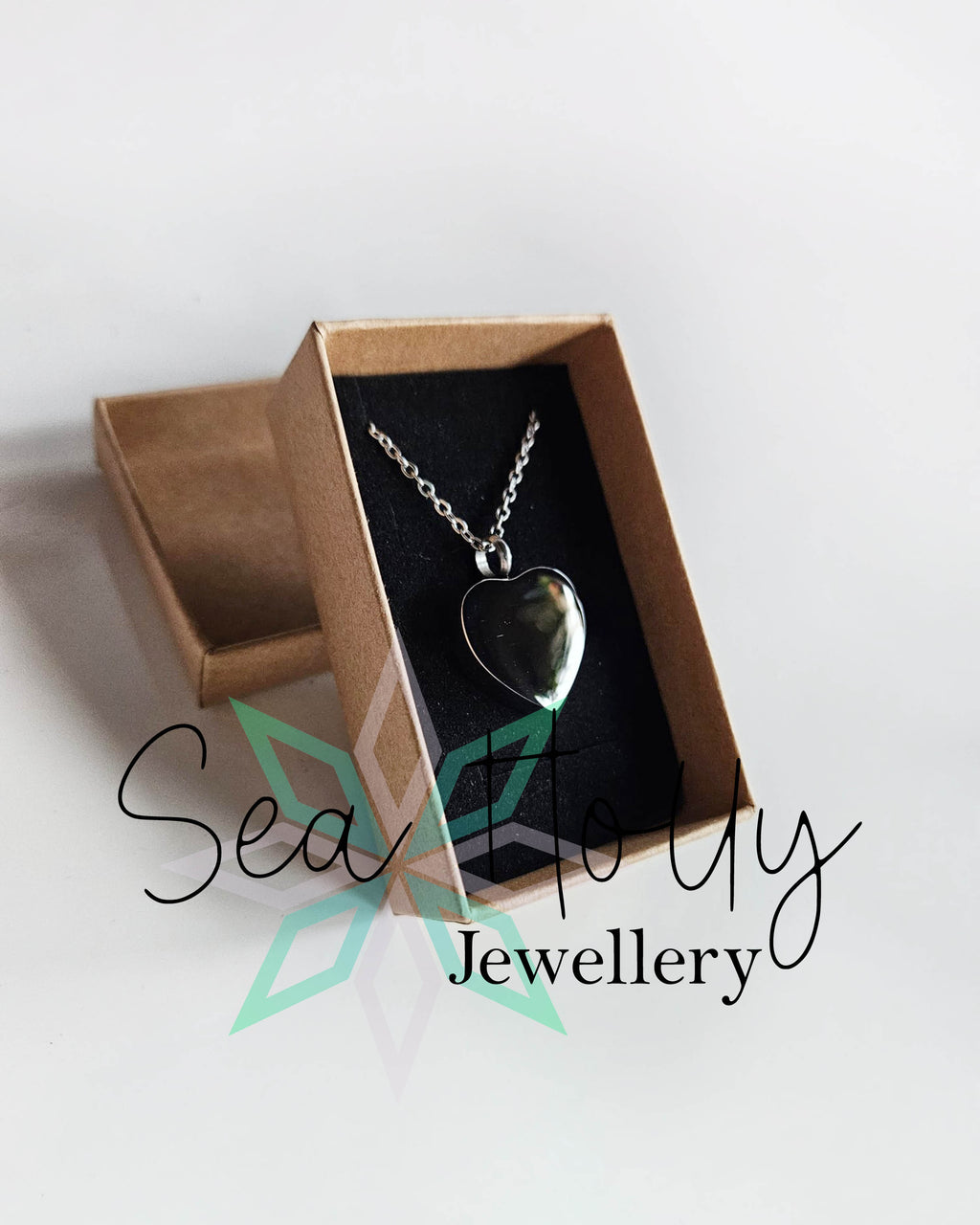 Heart Ashes Pendant Necklaces - Stainless Steel - No Pattern